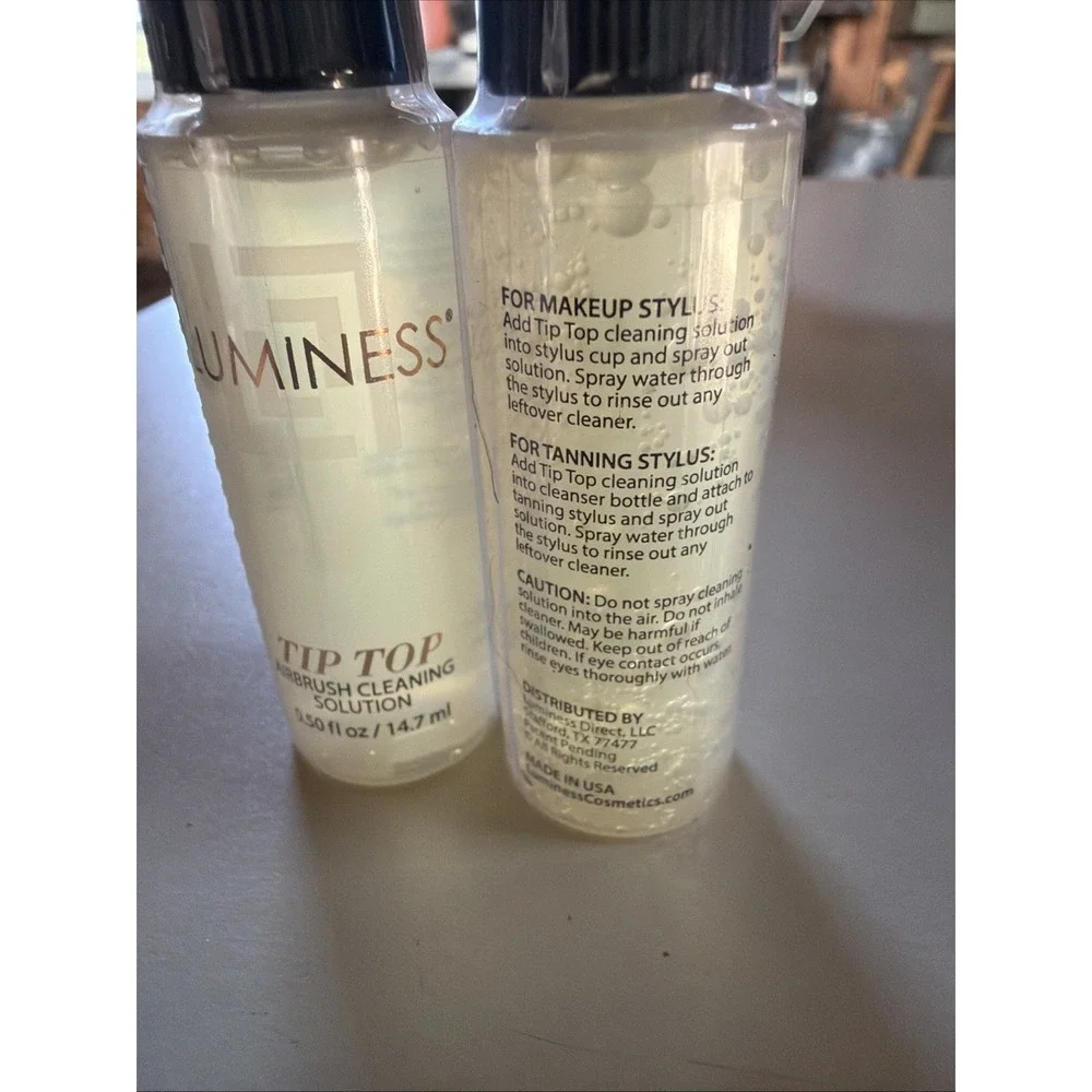 Lot Of 2 Luminess Air Tip Top Airbrush Cleaning Solution .50fl oz Sealed